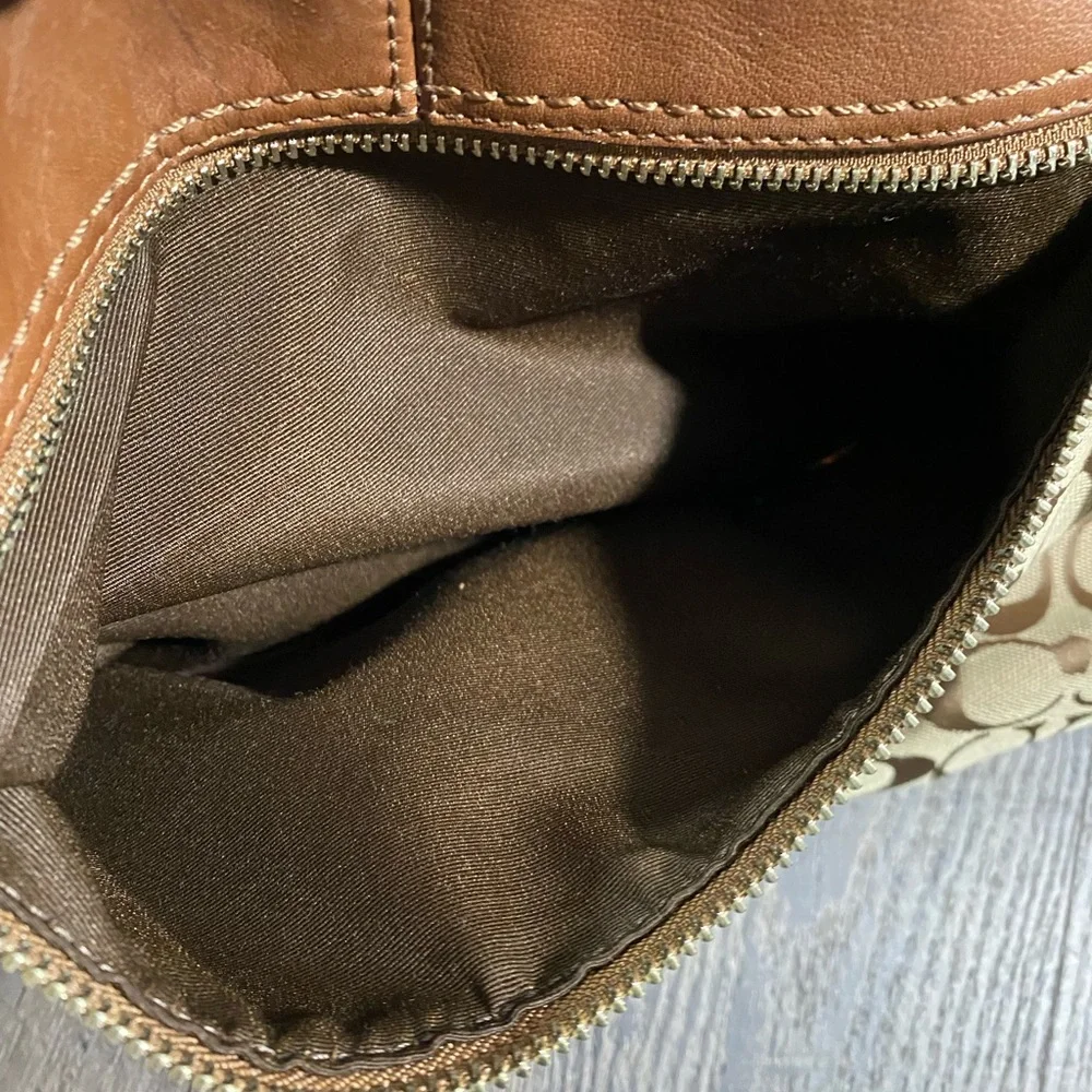 COACH Monogram Hobo Satchel Bag